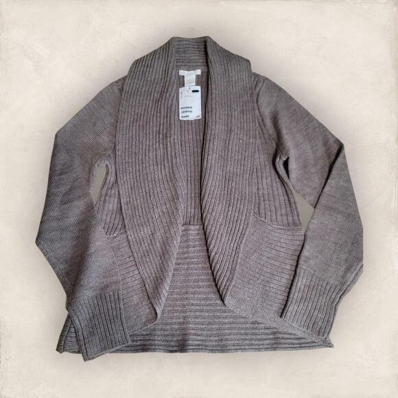 H&M Open Shawl Tan Cardigan Size Small - Picture 1 of 6